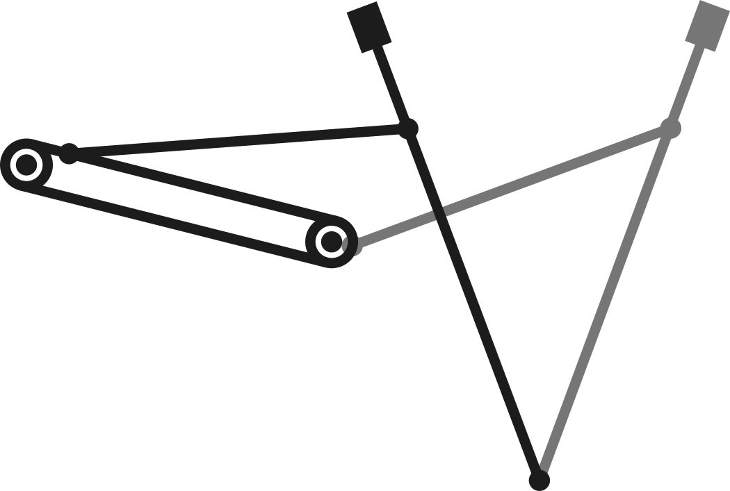 схема качающего устройства для распределения зерна на ленте