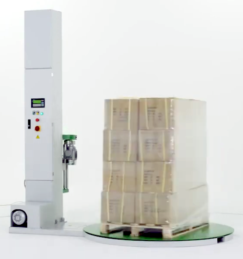 фото автообмотчика паллет с мешками на поддоне